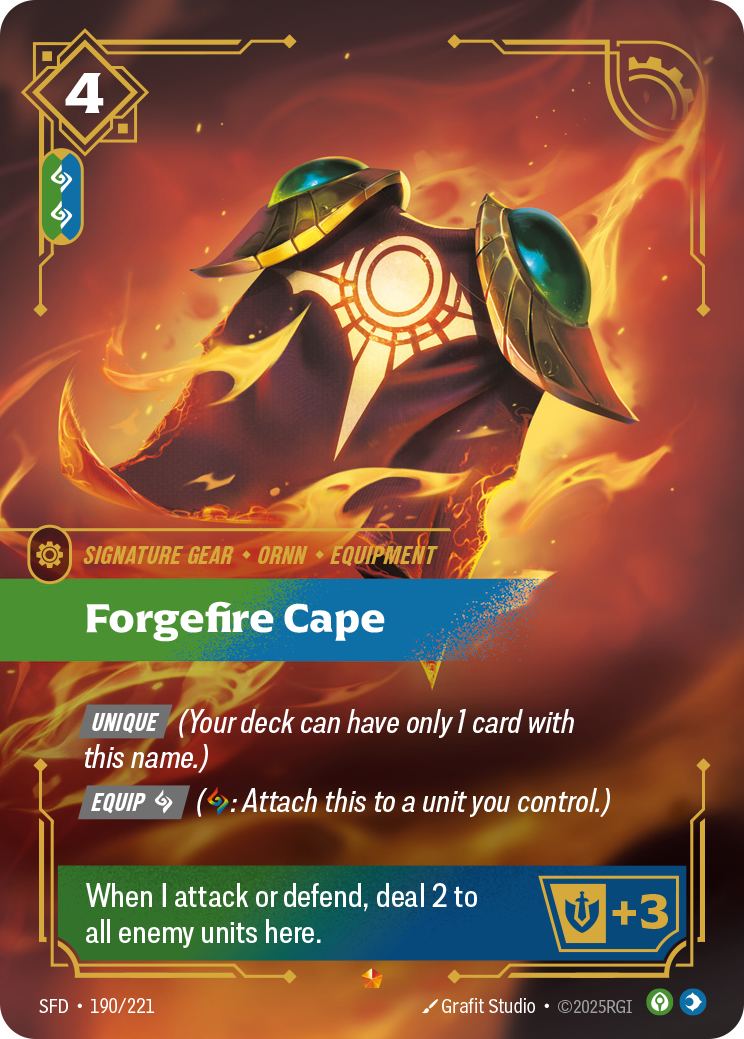Forgefire Cape SFD-190/221 Normal Riftbound card