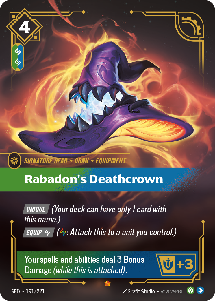 Rabadon's Deathcrown SFD-191/221 Normal Riftbound card