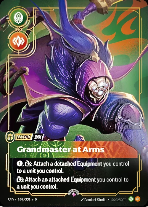 Grandmaster at Arms SFD-193/221-P-PRIZE Normal Riftbound card