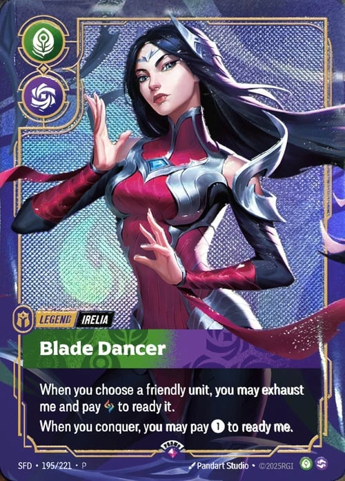 Blade Dancer SFD-195/221-P-BEST Foil Riftbound card