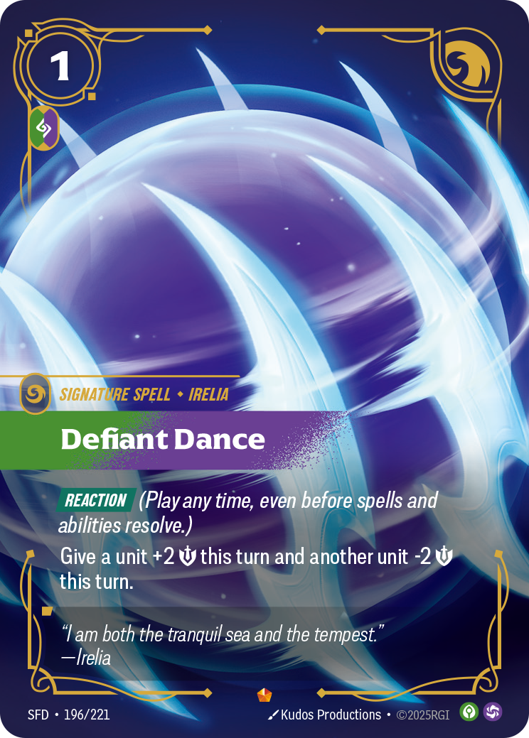 Defiant Dance SFD-196/221 Normal Riftbound card