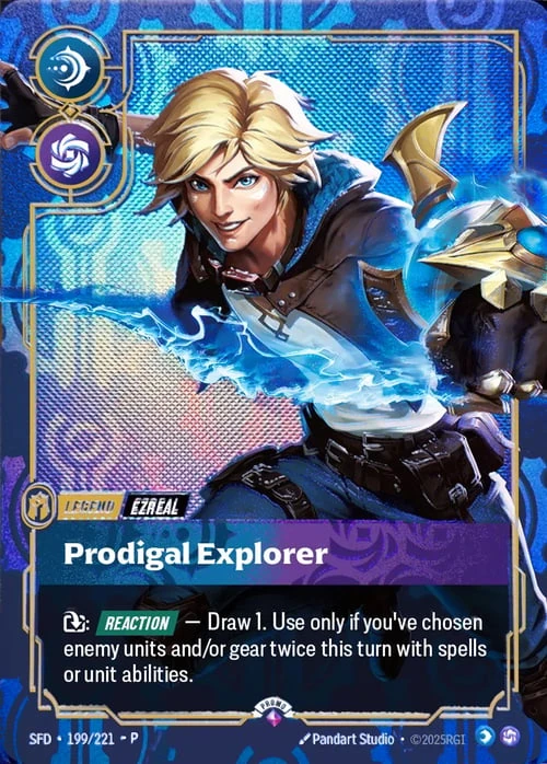Prodigal Explorer SFD-199/221-P-BEST Foil Riftbound card