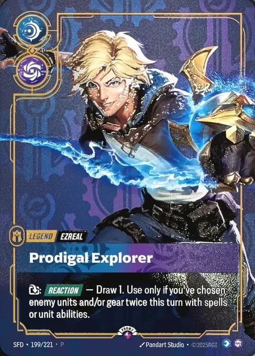 Prodigal Explorer SFD-199/221-P-PRIZE Normal Riftbound card