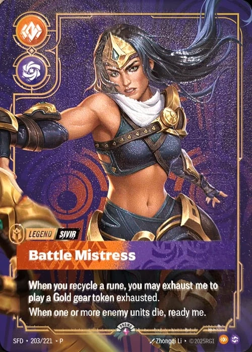 Battle Mistress SFD-203/221-P-PRIZE Normal Riftbound card