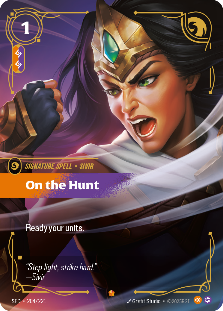 On the Hunt SFD-204/221 Normal Riftbound card