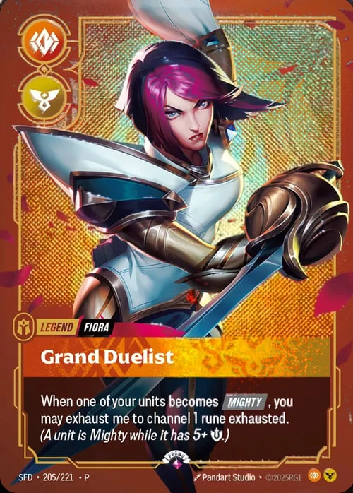 Grand Duelist SFD-205/221-P-BEST Foil Riftbound card