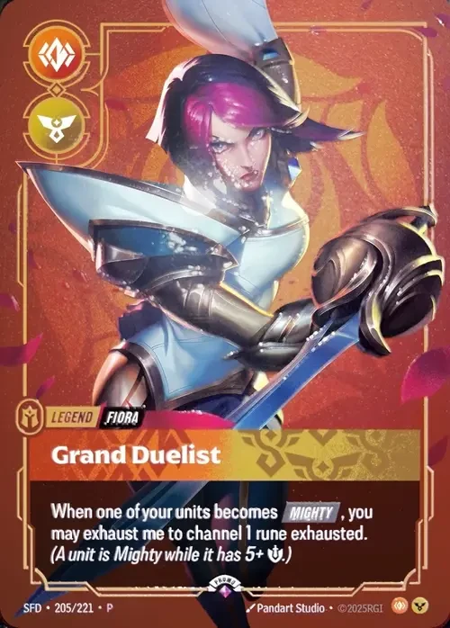 Grand Duelist SFD-205/221-P-PRIZE Normal Riftbound card
