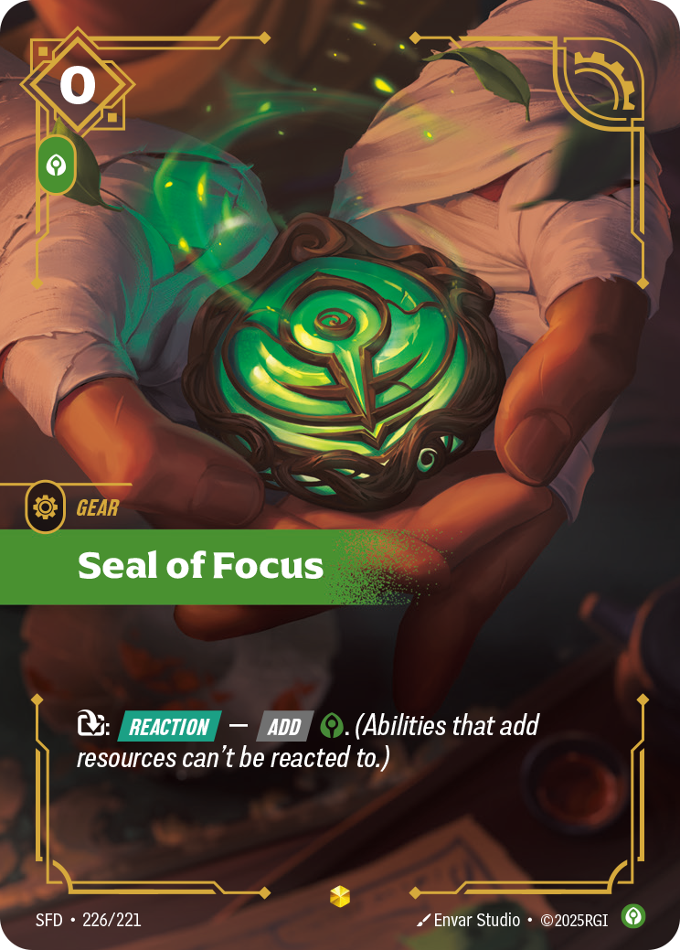 Seal of Focus SFD-226/221 Alternate Art Riftbound card