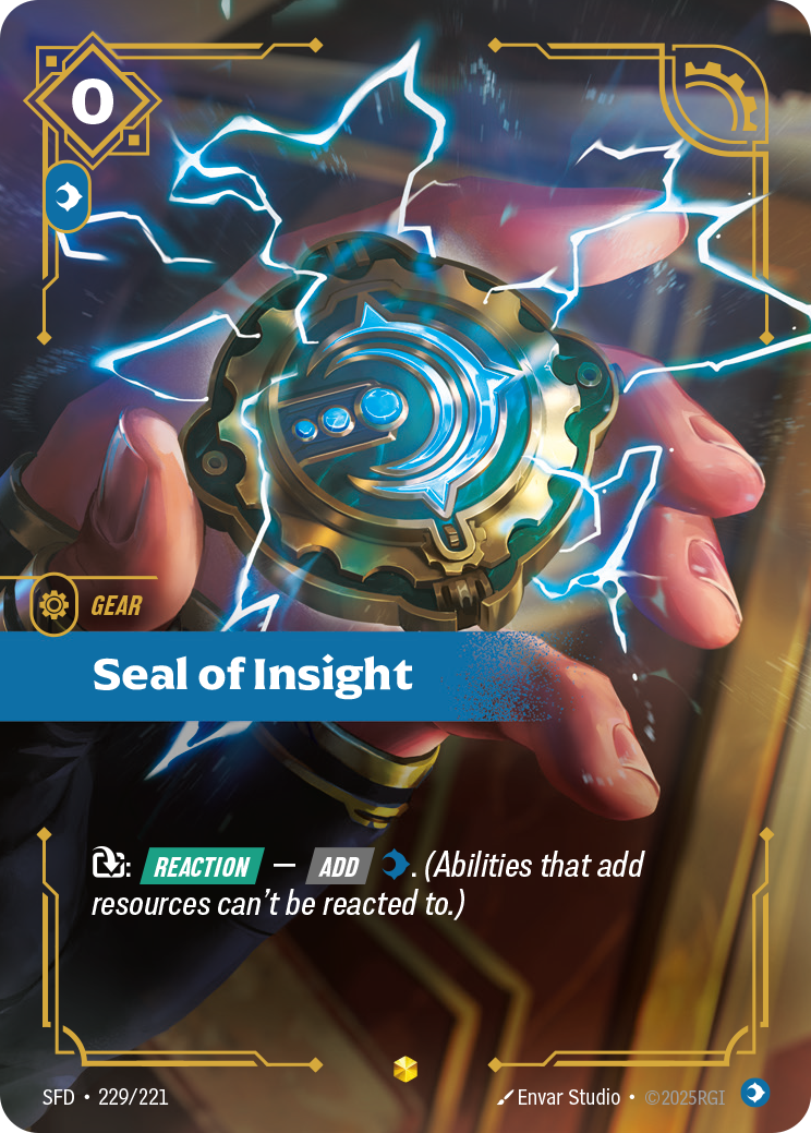 Seal of Insight SFD-229/221 Alternate Art Riftbound card
