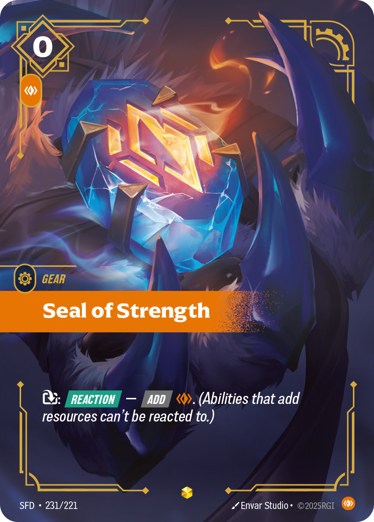 Seal of Strength SFD-231/221 Alternate Art Riftbound card