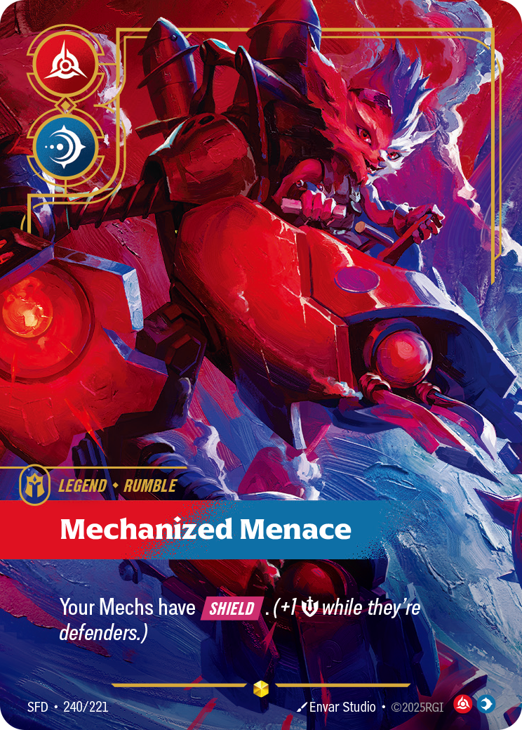 Mechanized Menace SFD-240/221 Alternate Art Riftbound card