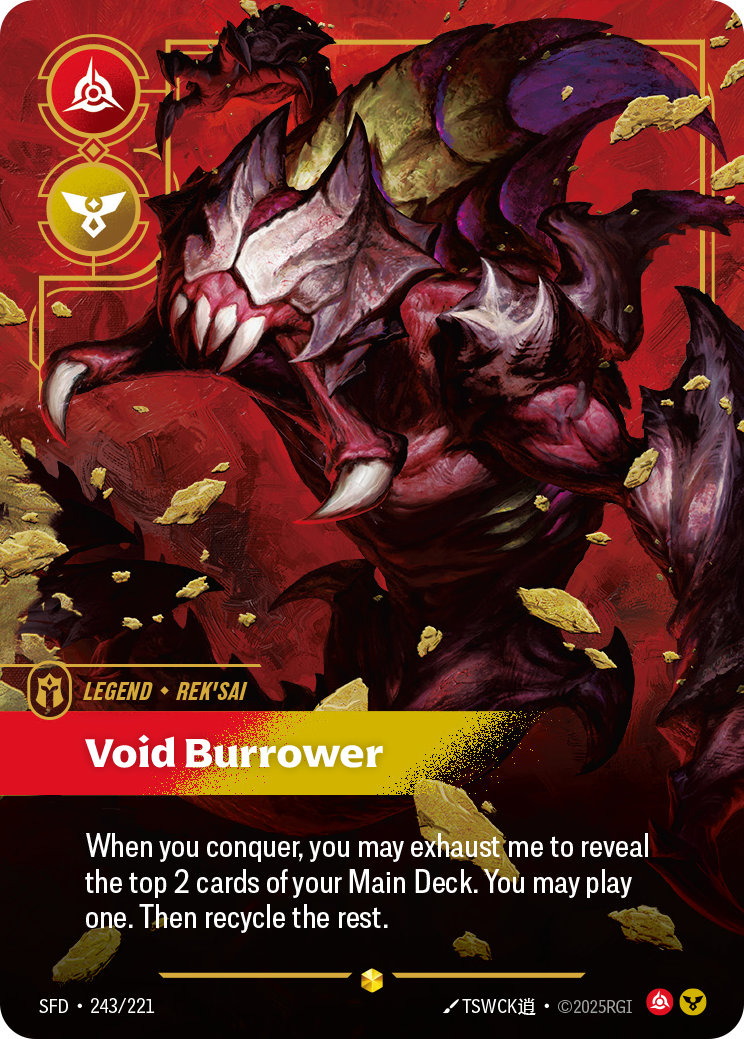Void Burrower SFD-243/221 Alternate Art Riftbound card