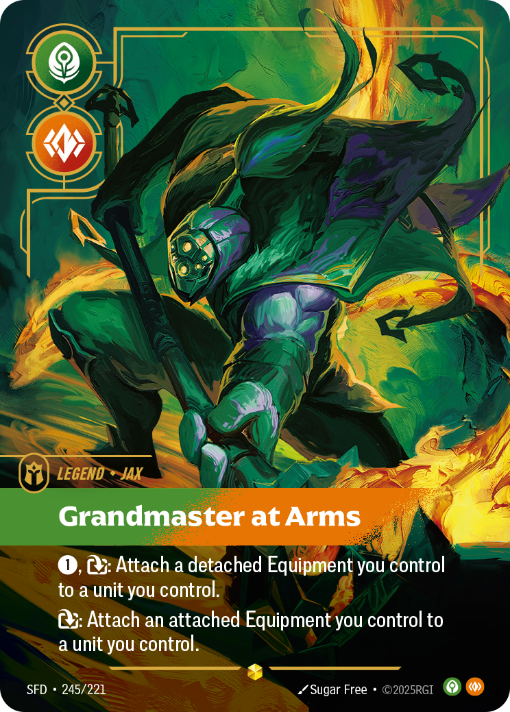 Grandmaster at Arms SFD-245/221 Alternate Art Riftbound card