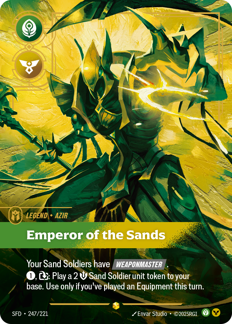 Emperor of the Sands SFD-247/221 Alternate Art Riftbound card
