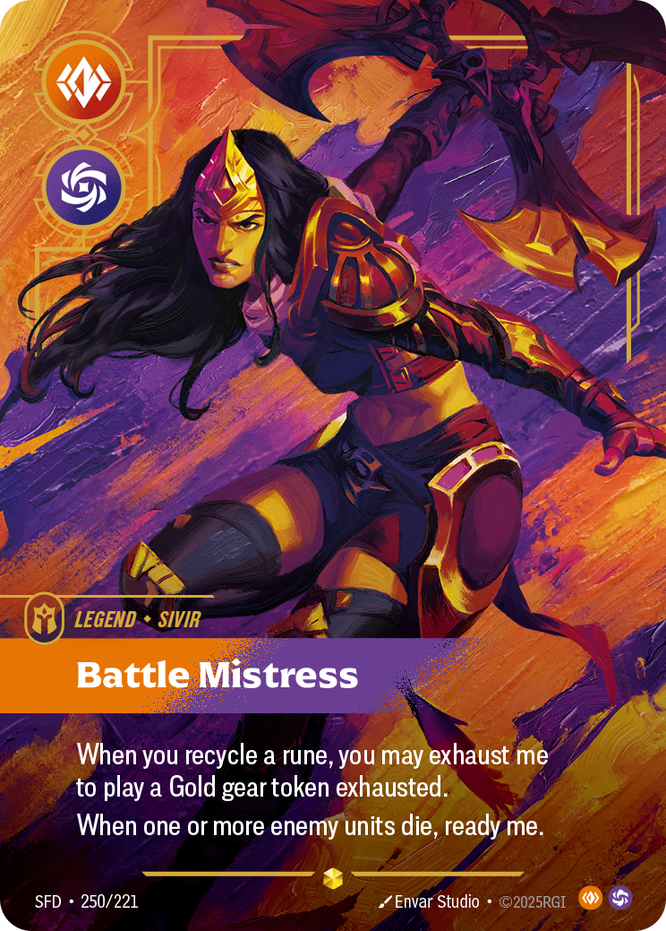 Battle Mistress SFD-250/221 Alternate Art Riftbound card