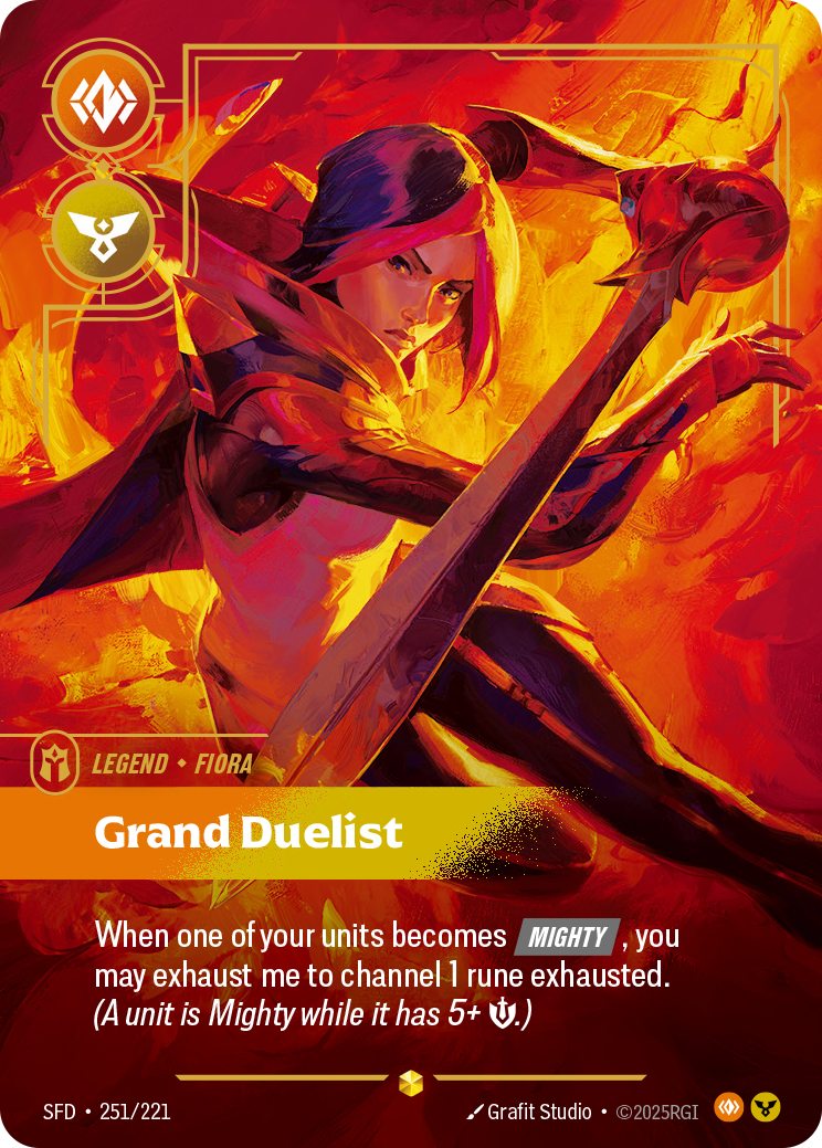 Grand Duelist SFD-251/221 Alternate Art Riftbound card