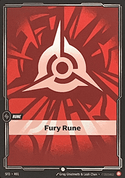 Fury Rune SFD-R01 Normal Riftbound card