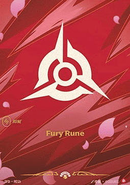 Fury Rune SFD-R01b Foil Riftbound card