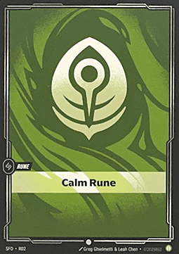Calm Rune SFD-R02-CN Normal Riftbound card