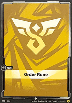 Order Rune SFD-R06 Normal Riftbound card