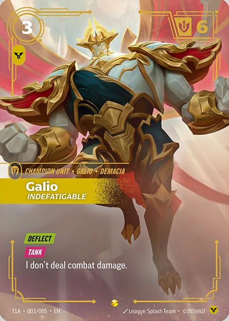 Galio, Indefatigable T1A-003/005 Alternate Art Riftbound card