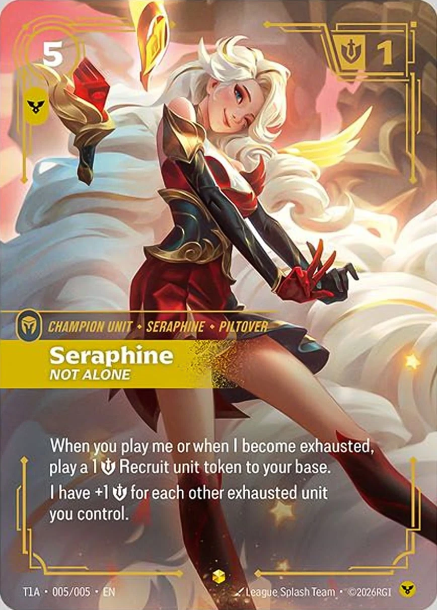 Seraphine, Not Alone T1A-005/005 Alternate Art Riftbound card