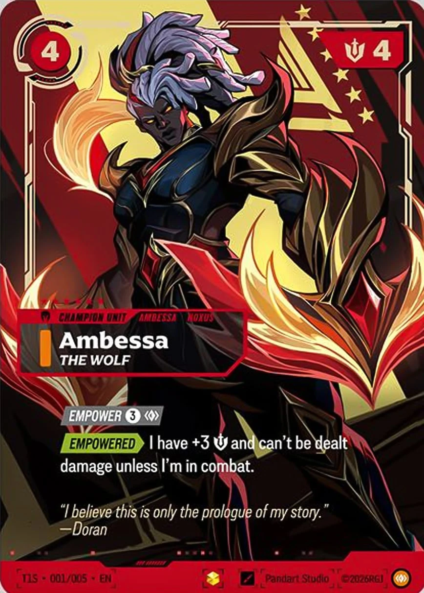 Ambessa, The Wolf T1S-001/005 Normal Riftbound card