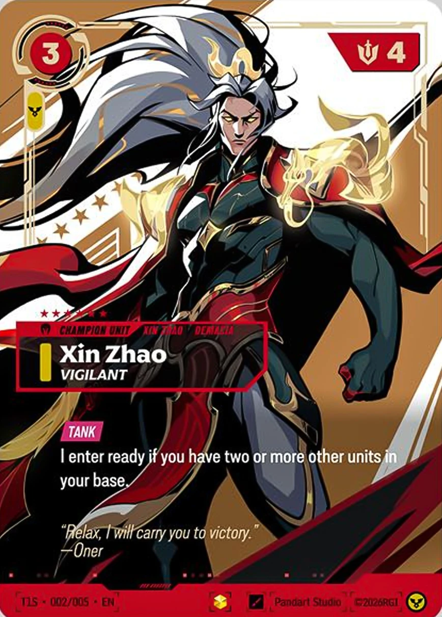 Xin Zhao, Vigilant T1S-002/005 Normal Riftbound card
