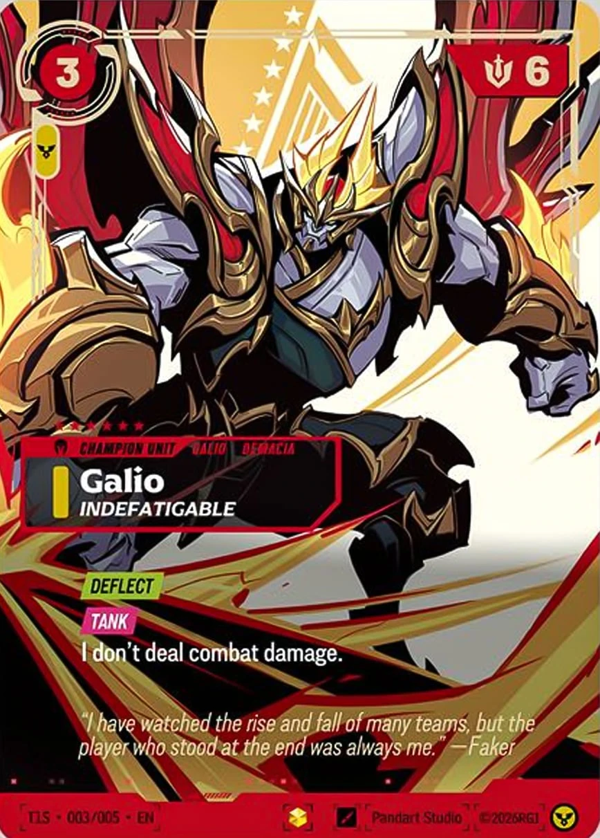 Galio, Indefatigable T1S-003/005 Normal Riftbound card