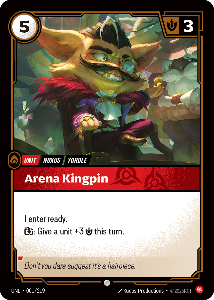 Arena Kingpin UNL-001/219 Normal Riftbound card