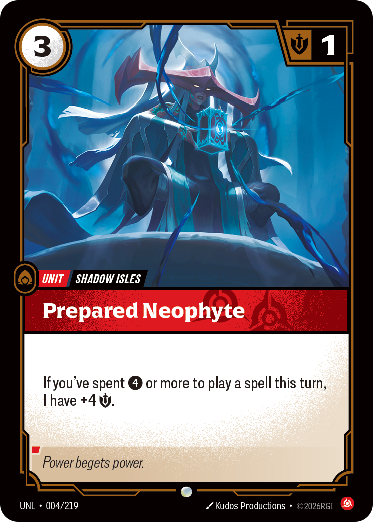 Prepared Neophyte UNL-004/219 Normal Riftbound card