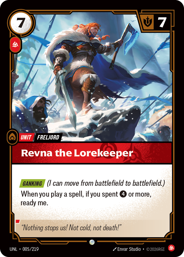 Revna the Lorekeeper UNL-005/219 Normal Riftbound card