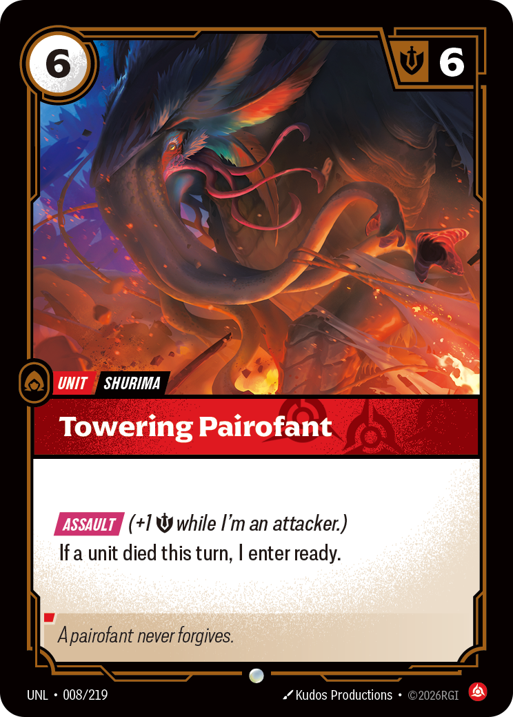 Towering Pairofant UNL-008/219 Normal Riftbound card