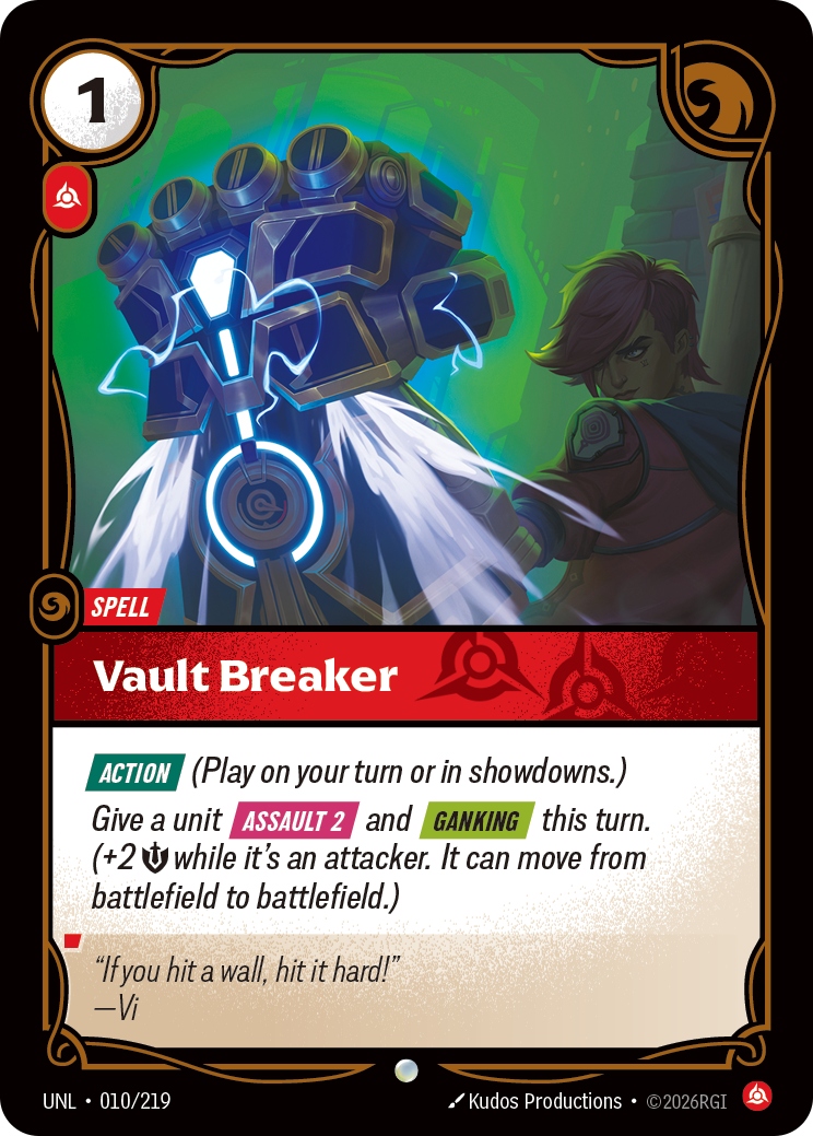 Vault Breaker UNL-010/219 Normal Riftbound card