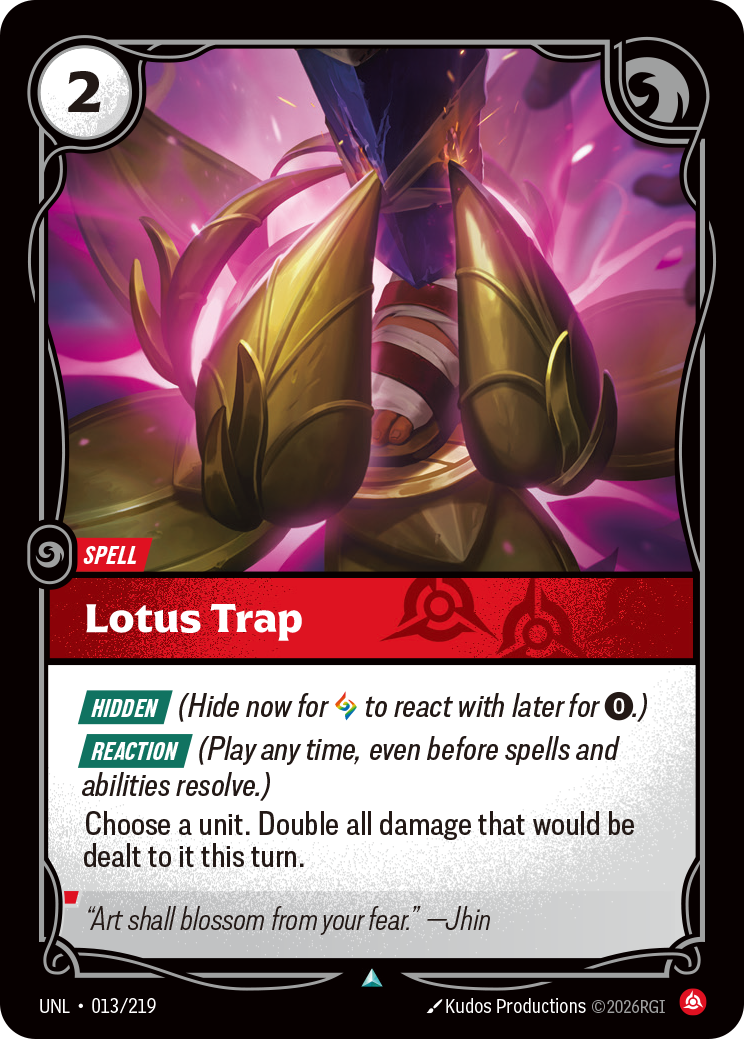 Lotus Trap UNL-013/219 Normal Riftbound card