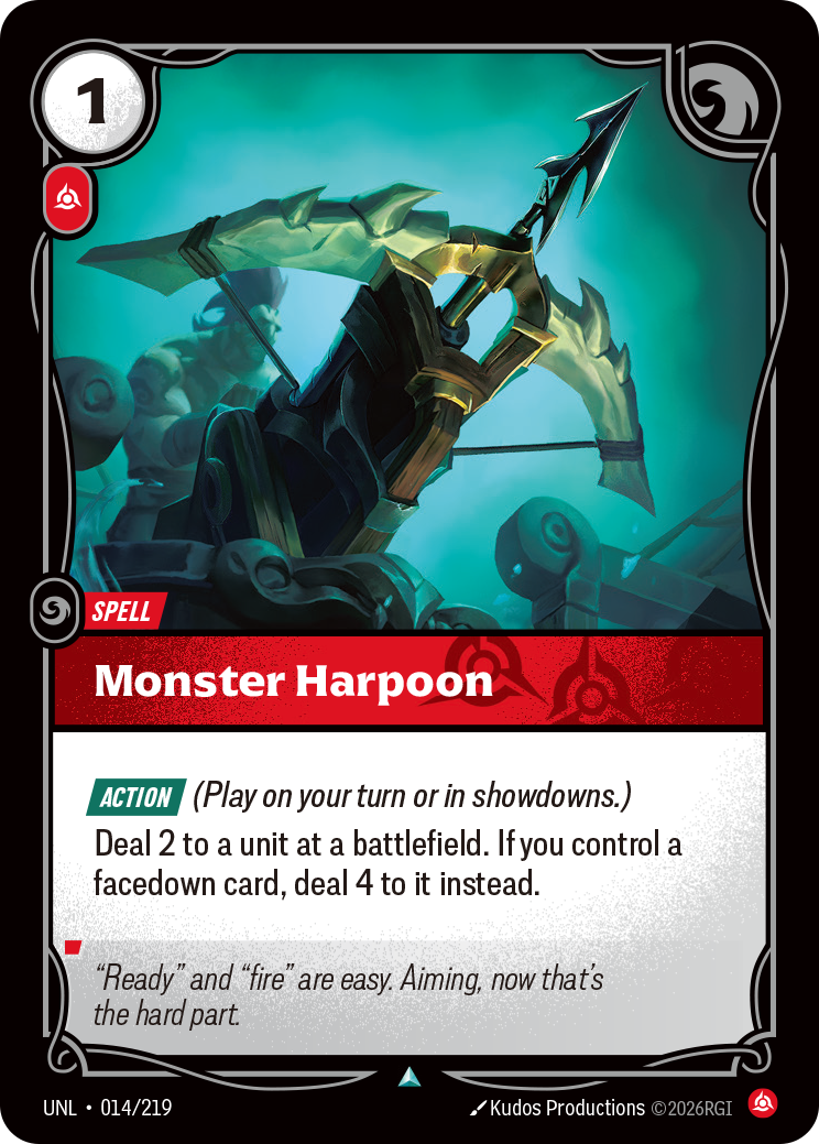 Monster Harpoon UNL-014/219 Normal Riftbound card