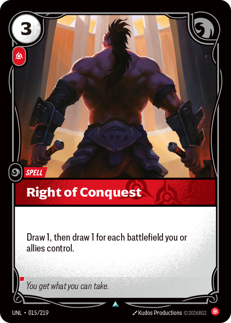 Right of Conquest UNL-015/219 Normal Riftbound card