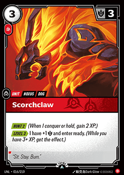 Scorchclaw UNL-016/219-P Foil Riftbound card