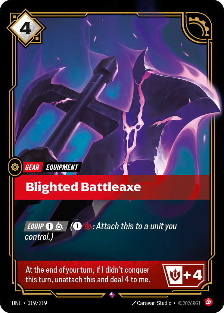 Blighted Battleaxe UNL-019/219 Normal Riftbound card