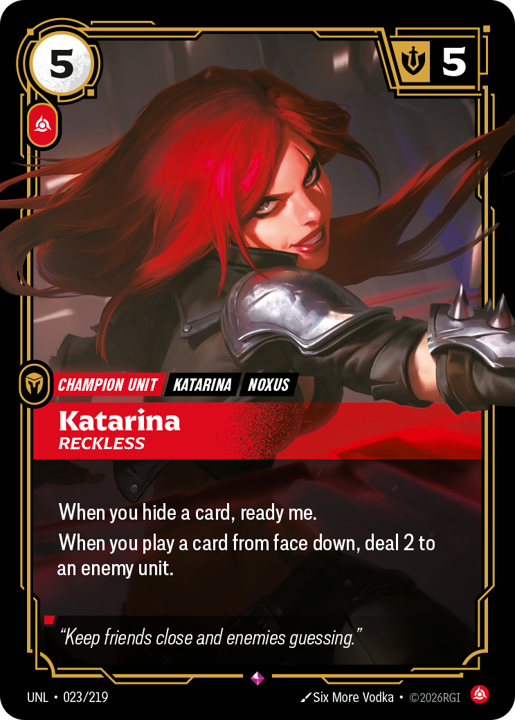 Katarina, Reckless UNL-023/219 Normal Riftbound card