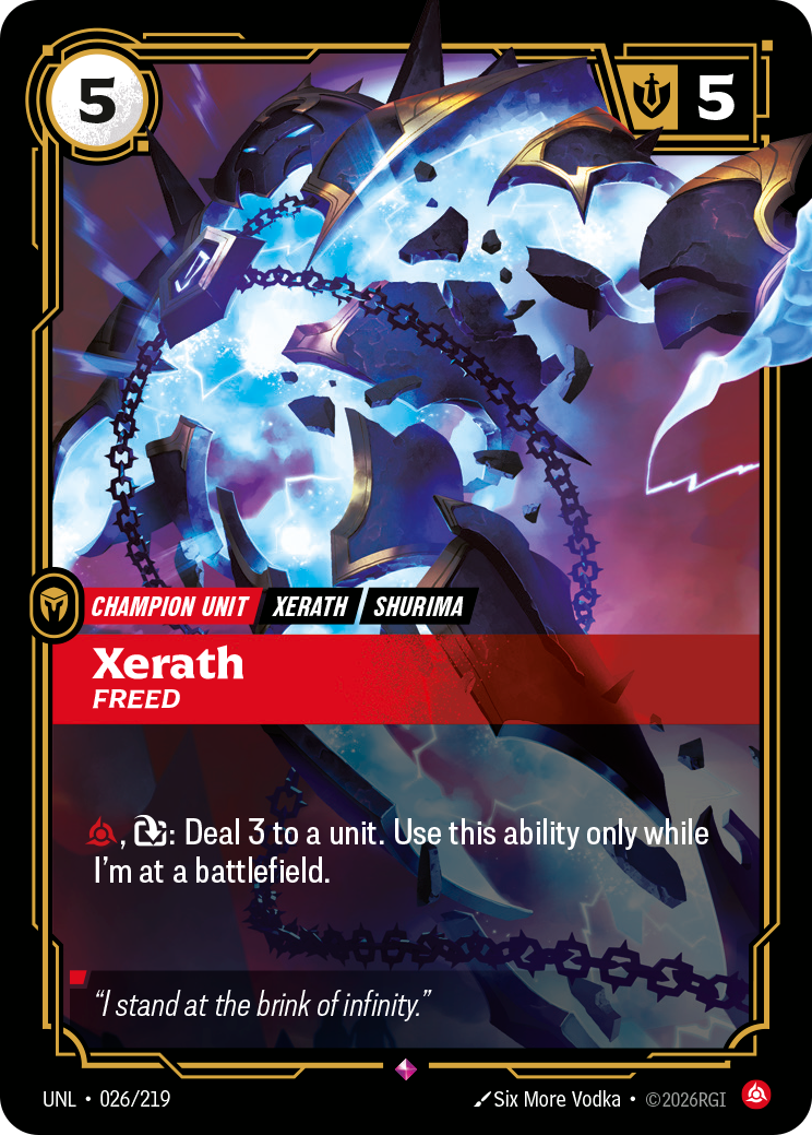 Xerath, Freed UNL-026/219 Normal Riftbound card