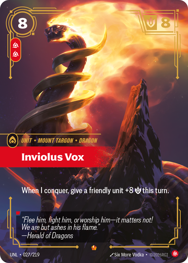 Inviolus Vox UNL-027/219 Normal Riftbound card