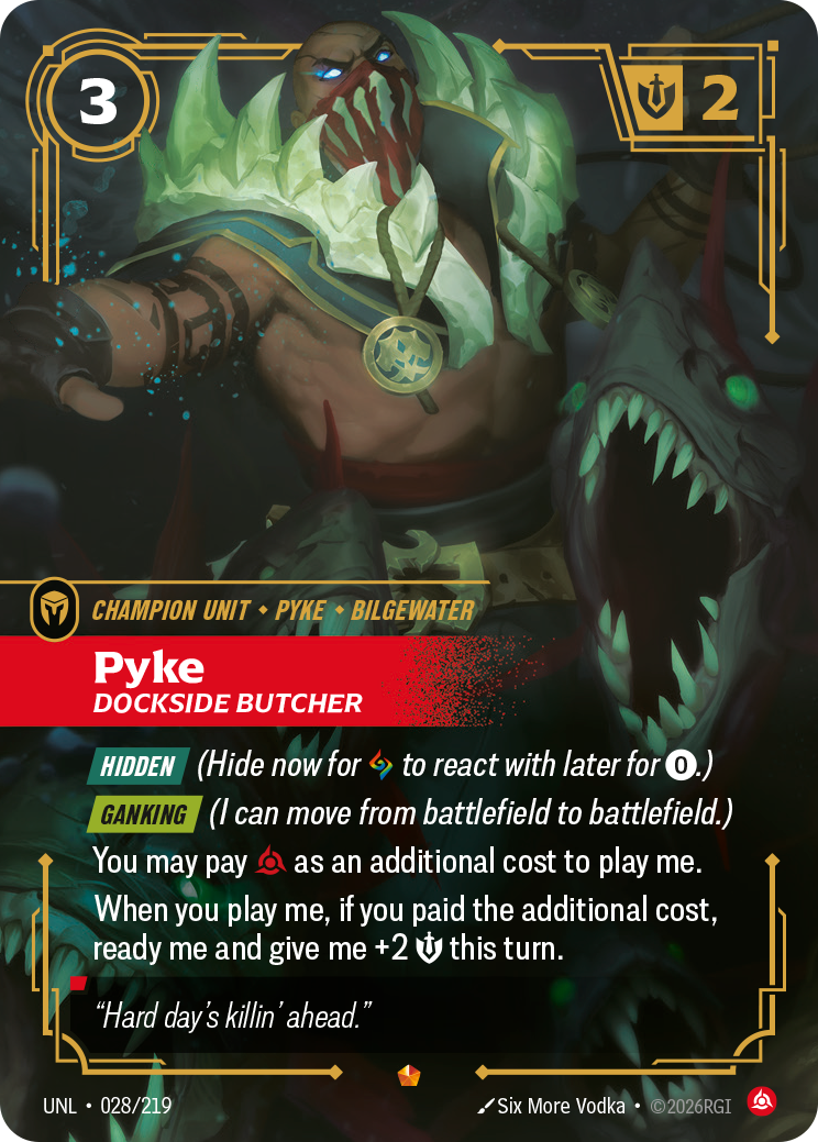 Pyke, Dockside Butcher UNL-028/219 Normal Riftbound card