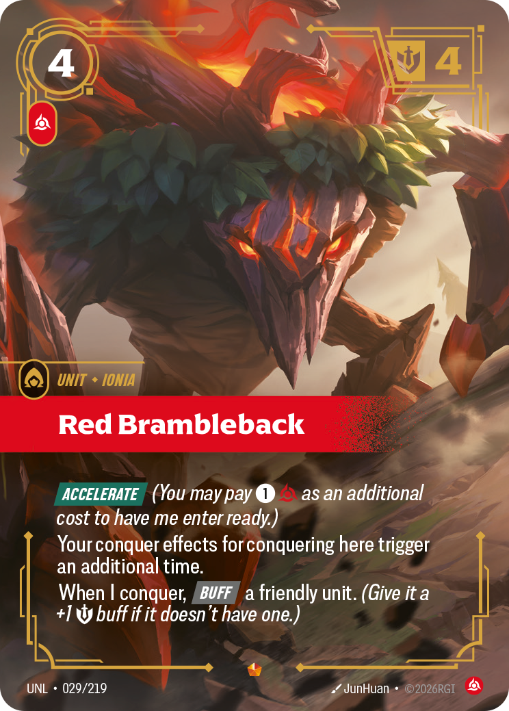 Red Brambleback UNL-029/219 Normal Riftbound card