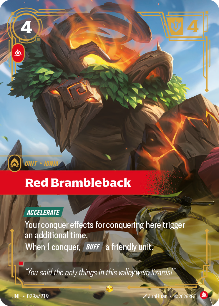 Red Brambleback UNL-029a/219 Alternate Art Riftbound card