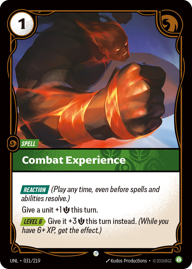 Combat Experience UNL-031/219 Normal Riftbound card