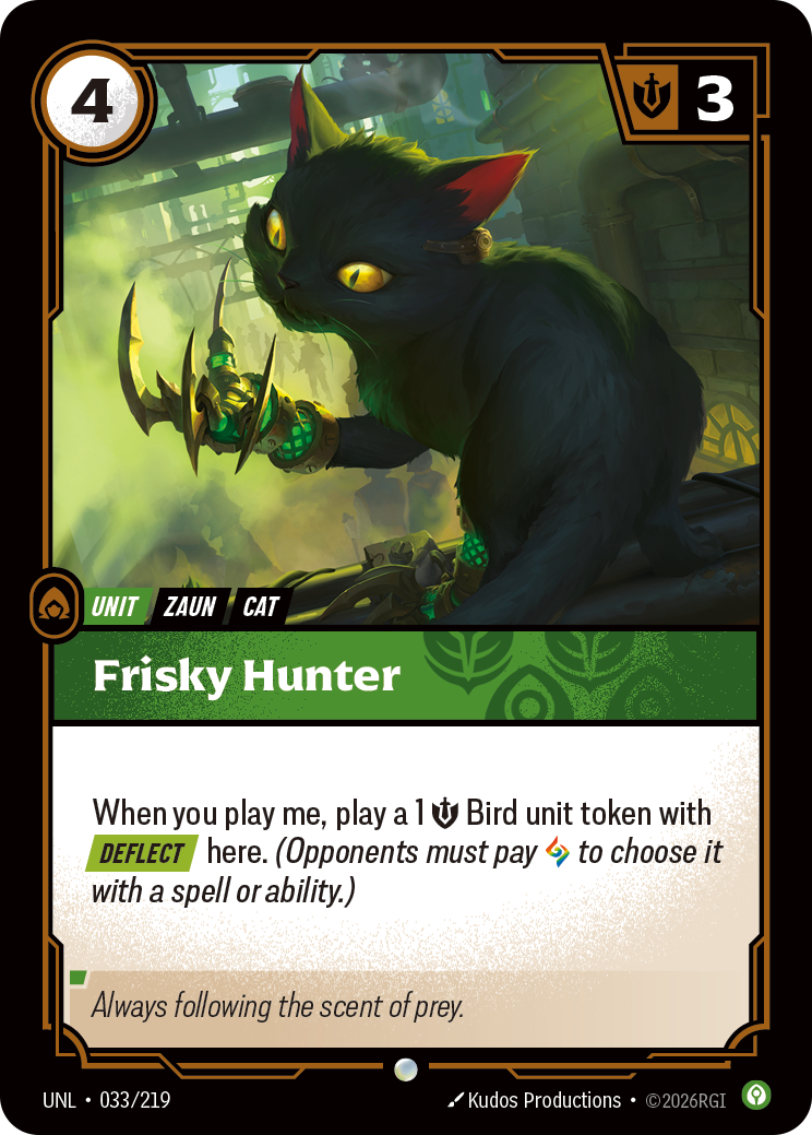 Frisky Hunter UNL-033/219 Normal Riftbound card