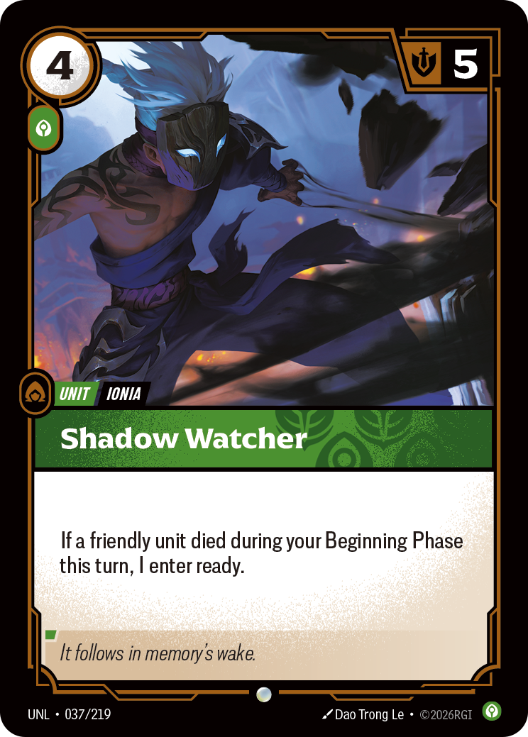 Shadow Watcher UNL-037/219 Normal Riftbound card