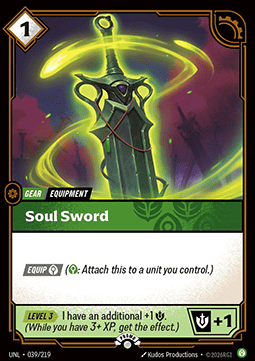 Soul Sword UNL-039/219-P Foil Riftbound card
