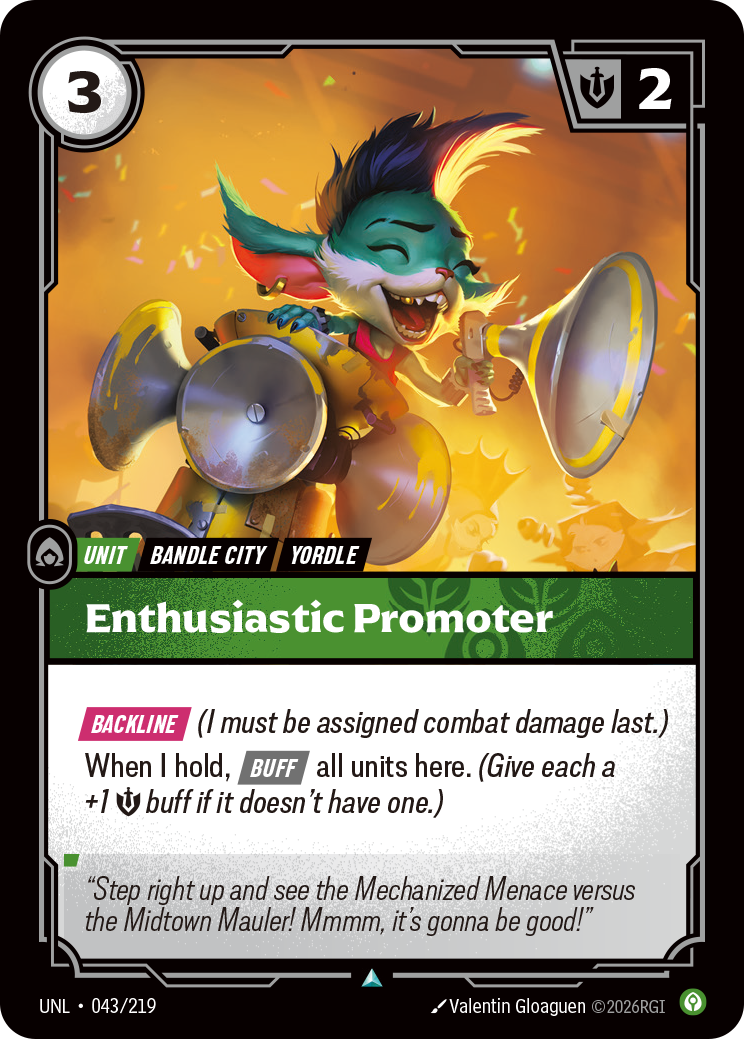 Enthusiastic Promoter UNL-043/219 Normal Riftbound card